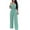 Dark Green, variant on FJUCHAI Women's Casual Jumpsuits Loose Overalls Short Sleeve One Piece Wide Leg Long Pant Rompers With Pockets S-XL