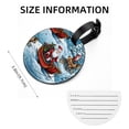 thumbnail image 5 of Christmas Sled 2Pcs PU Leather Round Luggage Tags with Privacy Cover and Name ID Tag for Suitcase, Handbags, Backpacks, School Bags, 5 of 6