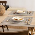 thumbnail image 3 of GHSDFBB Kevin Textile Placemats, Set of 6 Heat-Resistant Placemats for Kitchen Table, Washable Durable Linen Table Mats Woven Placemats (6 Pcs, 13"x19", Sesame Grey), 3 of 7