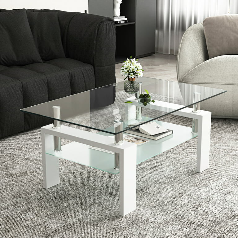 Clear Glass Coffee Table Sofa Tables