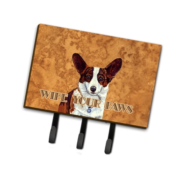 Carolines Treasures LH9451TH68 Cardigan Corgi Wipe your Paws Leash or Key Holder Triple Hook multicolor