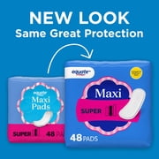 Equate Maxi Pads, Super Absorbency, Size 2, 48 Count