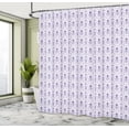 thumbnail image 4 of Ambesonne Flowers Shower Curtain, Damask Art Pattern Vintage, 69"Wx75"L, White Violet, 4 of 4