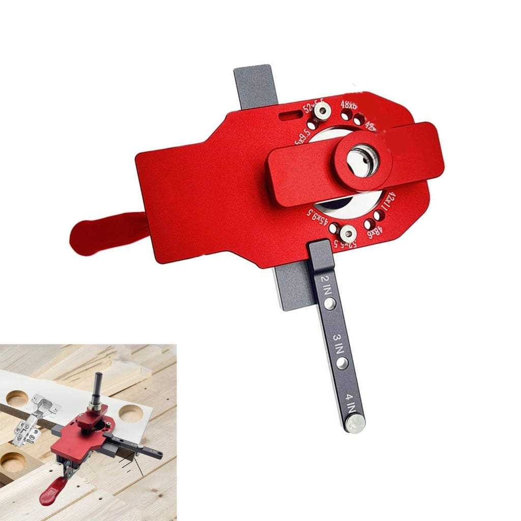 MOMOJIA Multipurpose Hinge Jig 35mm Hole Drilling Guide for Accurate Cabinet Assembly