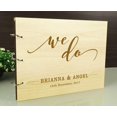 thumbnail image 4 of Rustic Wedding Wooden Engraved Bride & Groom Name Advice Book Personalized Guest Book, 4 of 6