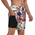 thumbnail image 2 of Kdxio Colorful Mushrooms Print Men'S Swim Trunks With Compression Liner 7 Inch Inseam Quick Dry Swim Shorts, 2 of 7