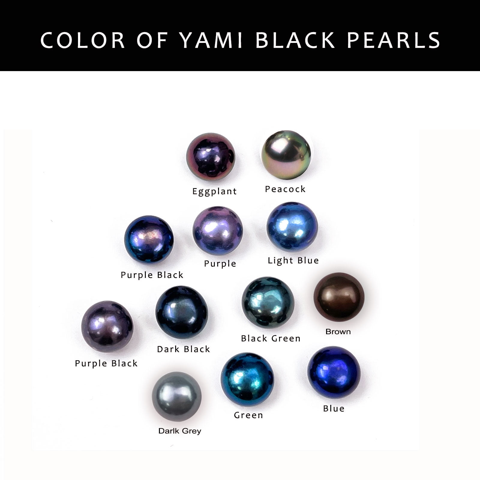 Yami 10-11mm Black Pearl Necklace 925 Sterling Silver 18+2in Cultured Pearl Jewelry Gift for Women