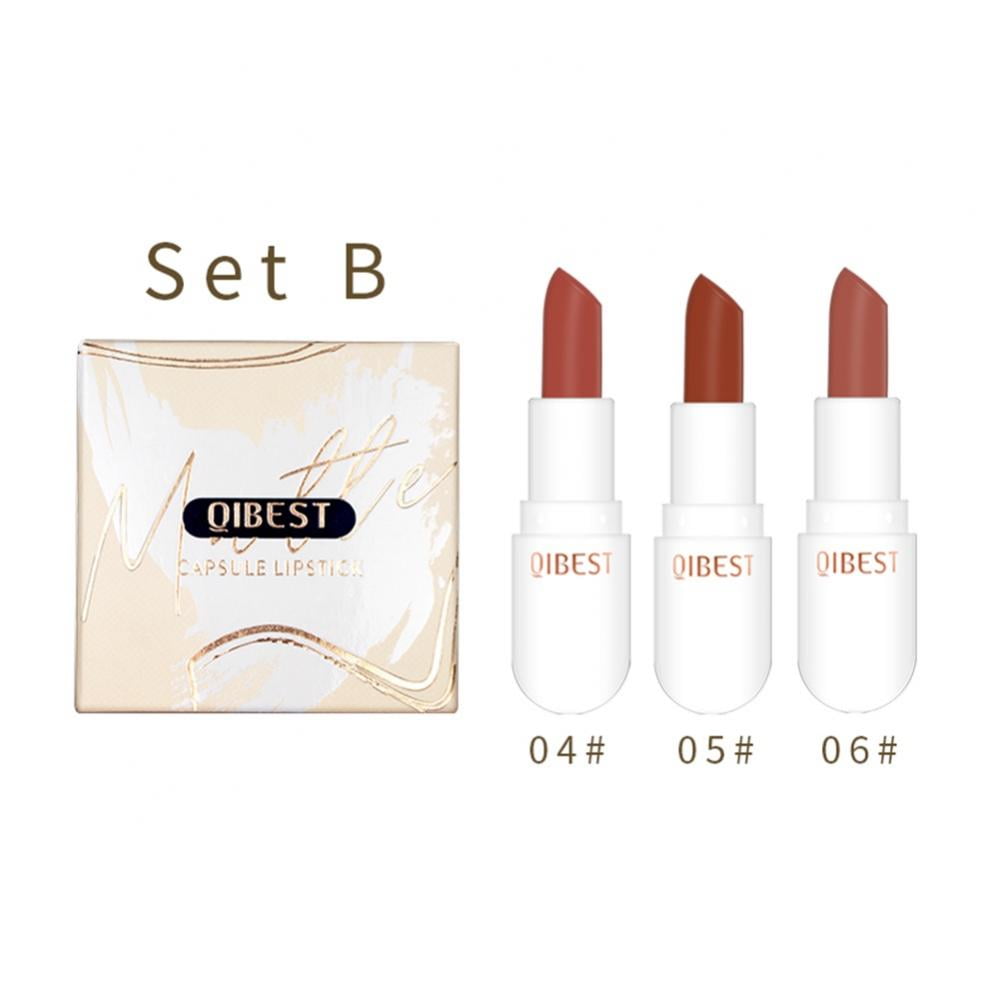 Mini Capsule Red Lipstick Set, Matte Lipstick For Women, Velvet Mist