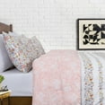 thumbnail image 2 of EnvioHome Queen Size 3 Piece Microfiber Comforter Set for All-Season Comfort | Down Alternative Hotel Bedding Sets, Ultra-Soft Full/Queen Comforter Set with Matching Pillow Shams - Pink Floral, 2 of 6