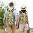 thumbnail image 6 of Daiia Lilies Flowers Vintage Canvas Backpack for Men and Women ,Hiking Backpack,Travel Laptop Bag for School,Large Capacity Backpack, 6 of 8