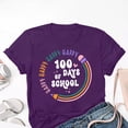 thumbnail image 5 of Liquidation! T-shirts Graphiques pour Femmes Uooqdmx, T-Shirt 100 Jours d'École, T-Shirts de Rentrée Scolaire, T-Shirt 100 Jours d'École T-Shirts d'Enseignant Joyeux 100e Jour, T-Shirts d'Enseignant, Violet 3TG, 5 of 5