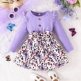 thumbnail image 2 of Youmylove Dresses For Girls Toddler Long Sleeve Cartoon Prints Ribbed Princess Dress Clothes, 2 of 6