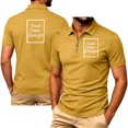 thumbnail image 2 of VBVC Men's Custom Personalized Quarter Zip Shirt , Short Sleeve Work Team Golf Top For Men, Gold , S-3XL, 2 of 8