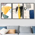 thumbnail image 4 of Modern Blue Abstract Minimalist Wall Art Painting Decor, Gold Canvas Poster Prints, Nordic Texture White Artwork Pictures for Living Room Bathroom Office Home Decoration, 4 of 6