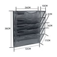 thumbnail image 5 of Organizador de archivos de pared colgante de malla de 5 bolsillos, soporte para carpetas de documentos de papel de correo montado en la pared, almacenamiento de portapapeles negro, 5 of 5