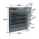 thumbnail image 5 of Organizador de archivos de pared colgante de malla de 5 bolsillos, soporte para carpetas de documentos de papel de correo montado en la pared, almacenamiento de portapapeles negro, 5 of 5