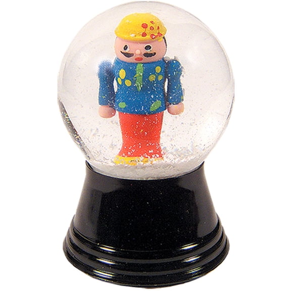 Alexander Taron 2.5" Black and Blue Perzy Snow Globe Small Nutcracker Decoration