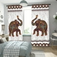 thumbnail image 2 of WNOOHIY Bohemian Mandala Elephant Animal Printed Window Curtains for Bedroom Living Room,2 Panels, 2 of 6