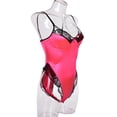 thumbnail image 3 of Lencería de mujer Sexy Hollow Lace Jumpsuit Erotic Nightwear Body, M, Rose Red Advancent XX000113-08, 3 of 7