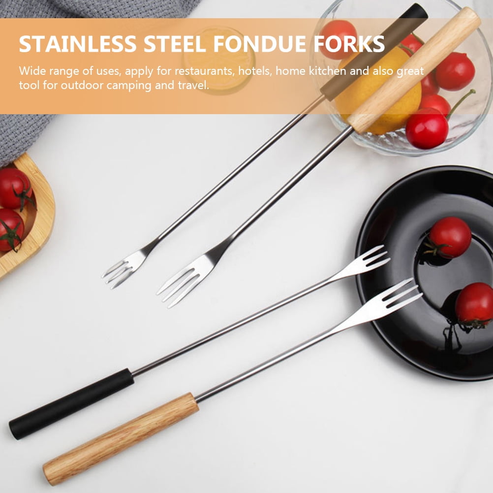 Stainless Steel Hot Pot Forks 6pcs Cheese Fondue Forks - View #3