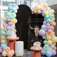 Bull Skull Arch Backdrop Covers 6 FT, Vintage Mystical Rose Cacti ...