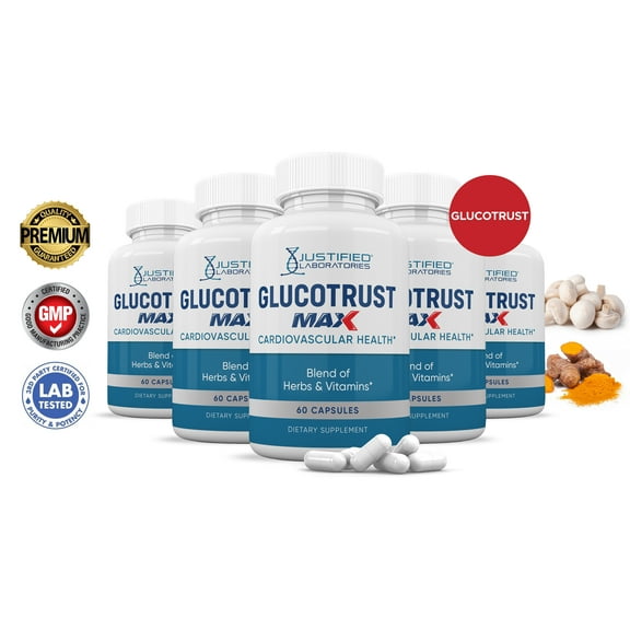 (5 Pack) Glucotrust Max Advanced Formula 1295MG 300 Capsules