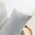 thumbnail image 3 of Home Soft Things Pleated Velvet 2 Piece Throw Pillow Cover Set - Silver - 14" x 26", 3 of 5