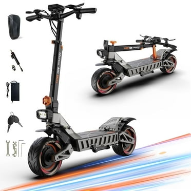 Electric Scooter Adult, 47 Mph Max Speed,44 Miles Max Range,5600W Dual Motor Folding Commute E-Scooter,11" Tires Off-road E-Scooters