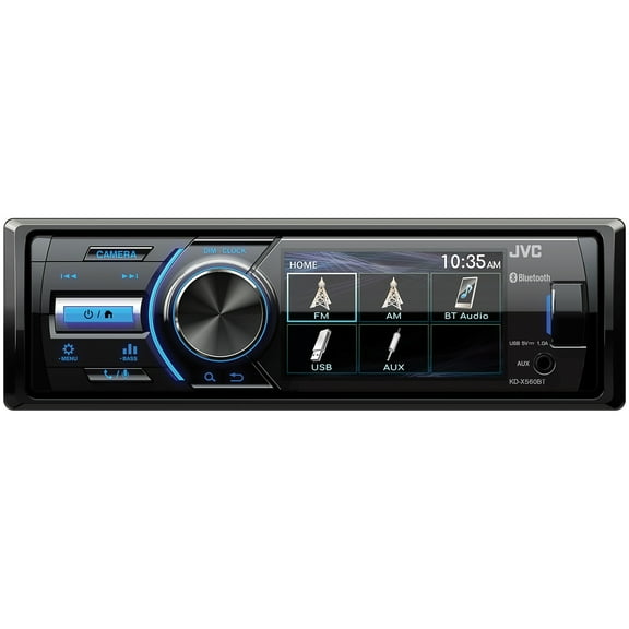 JVC KD-X560BT - Single-DIN In-Dash Powersports/Marine AM/FM/CD Receiver with Bluetooth