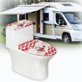thumbnail image 5 of HELLHERO Snowman Candy Adjustable Dustproof 2 Pieces with Elastic Bottom Toilet Seat Lid Cover Reusable, 5 of 7