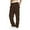 Brown, variant on Men's Straight Leg Casual Pants Featuring Double Layer Waistband Comfortable Solid Joggers For Daily Wear White S