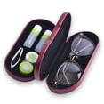 thumbnail image 4 of Estuche portátil 2 en 1 Qarigey para anteojos con espejo incorporado y lentes de contacto Rojo Tipo 2, 4 of 6