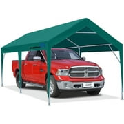 PEAKTOP OUTDOOR 10 x 20 ft Upgraded Heavy Duty Carport Car Canopy Green