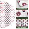thumbnail image 6 of 36 Inch Christmas Tree Skirt – Velvet Plush Tree Mat, Soft Thickened Polyester with Red Ties, Single-Sided Printing, Available in 30in/36in/48in, Perfect for Holiday Xmas Tree Decoration, 6 of 7
