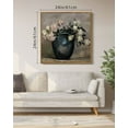 thumbnail image 4 of Drsoum Large 24x24in Natural Framed Vintage Landscape Canvas Wall Art Flower Classic Wall Prints Modern Farmhouse Hallways Studies Offices Living Rooms Decor, 4 of 5