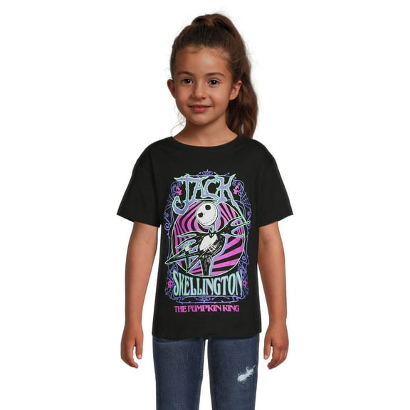 The Nightmare Before Christmas Girls Graphic T-Shirt, Sizes 4-16