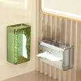 thumbnail image 1 of Fiudx Caja de Pañuelos de Pared, Instalación Sin Perforaciones, Diseño de Fácil Acceso, Colores Modernos Verde y Blanco, Uso Doméstico y de Baño, Tamaño Compacto, 21,5 X 12,4 X 10,2 Cm, 1 of 7