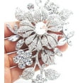 thumbnail image 2 of Large Crystal Brooch Wedding Graduation Casual Dress Jewelry-BR1, 2 of 5