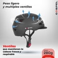 thumbnail image 2 of Casco para bicicleta Gospel Sl726 Talla M Negro, 2 of 10