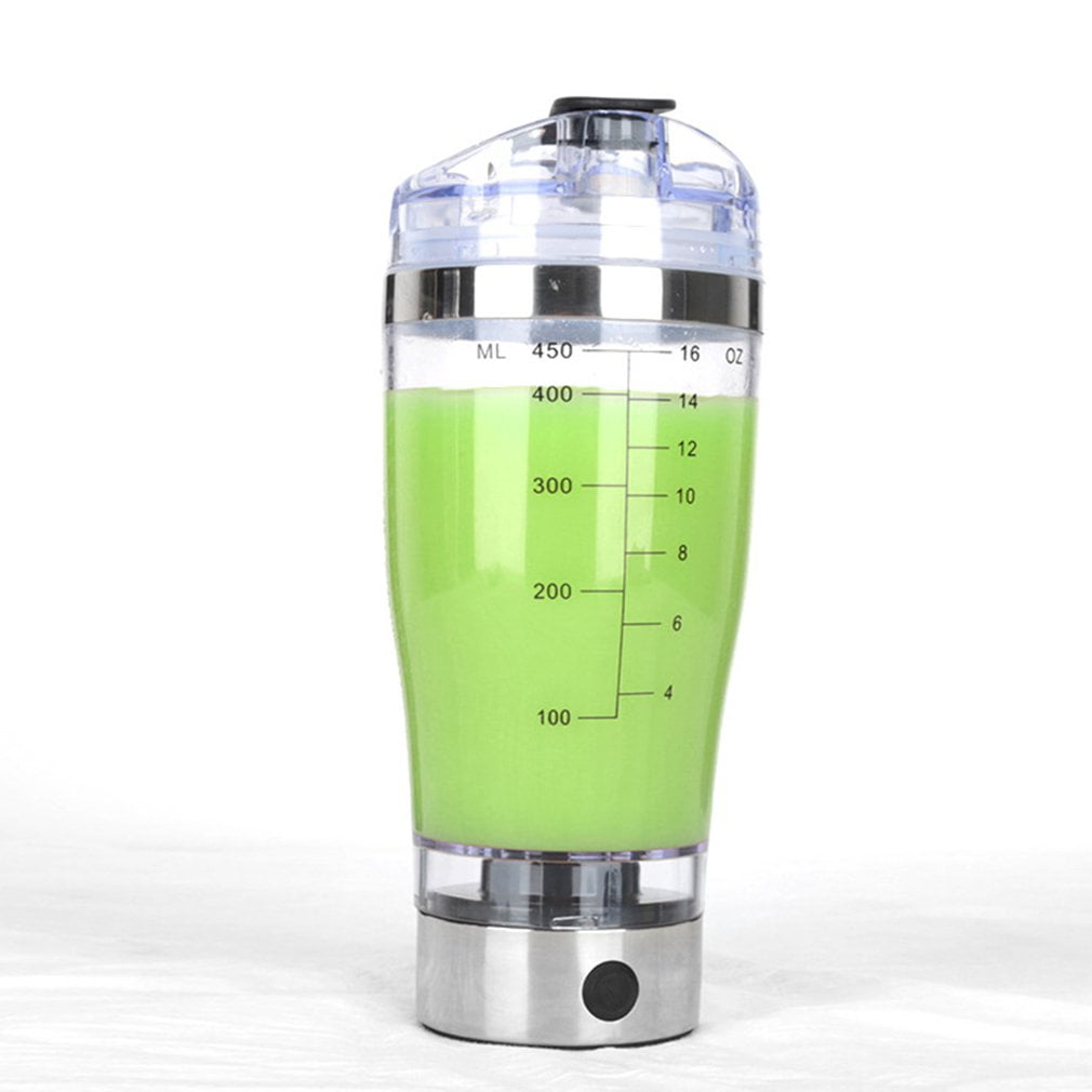 Electric Protein Shaker Bottle 450ML Portable Mixer Rechargeable Cups