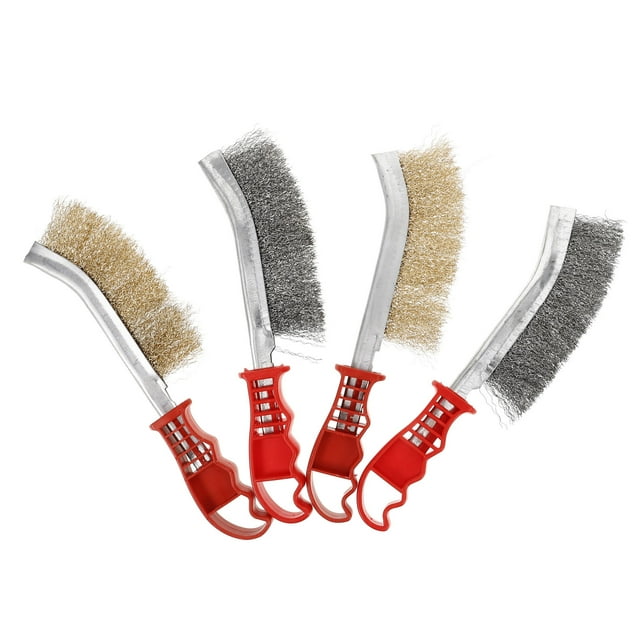 FESTFENDS 4Ud Grill Scrubber Portátil Multi Función Con Mango Cómodo Para Limpieza De Barbacoa Exterior