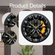 thumbnail image 5 of Reloj de pared con diseño de rueda de coche, moderno y silencioso, acrílico elegante y decorativo. 25 centímetros, 5 of 9