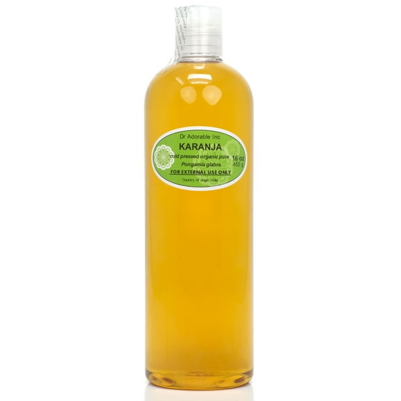 Dr Adorable - 16 oz - Karanja Oil - Unrefined 100% Pure Natural Organic Cold Pressed