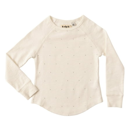 

KIDPIK Girls Long Sleeve Rhinestone Raglan T- Shirt Size: 12 Months - XXL (16)
