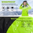 thumbnail image 6 of Kids One Piece Snow Suit Lightweight Insulated Ski Suit Windproof Hooded Snowsuit for Kids, 6 of 8
