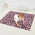 thumbnail image 2 of Pink and Black Of Leopard Print Blanket,Comfortable Soft Lamb Wool Throw Blanket,All Season,Warm Lightweight Blankets for Sofa Bed Couch Living Room Chair,30"x40", 2 of 4