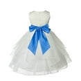 thumbnail image 3 of Ekidsbridal Ivory Cornflower Shimmering Organza Flower Girl Dresses for Toddlers Junior Bridesmaid Beauty Pageant Christening Gown 4613S 6, 3 of 3