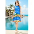 thumbnail image 4 of HAPPY BAY Women's Beachwear Swimsuit Coverups Summer Swim Beach Dress Cover ups for Swimwear Women Loose Bathing Suit 0-2 Dodger, Floral Hibiscus, 4 of 5