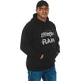 thumbnail image 3 of JH Design Men's Dodge RAM Truck Distressed Logo Pullover Hoodie, 3 of 6