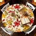 thumbnail image 6 of Dmlomu Thanksgiving Round Table Cloth, 47in Waterproof Table Cover, Wipeable No-Wash Fall Decorations for Home Dining Table Decor Holiday Party, 6 of 6